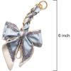 TENOC Purse Extender Chain, Crossbody Bag Charm, Bow Ribbon Handbag DIY Decoration Accessories(Blue)