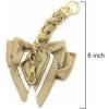 TENOC Purse Extender Chain, Crossbody Bag Charm, Bow Ribbon Handbag DIY Decoration Accessories(Brown)
