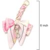 TENOC Purse Extender Chain, Crossbody Bag Charm, Bow Ribbon Handbag DIY Decoration Accessories(Pink)