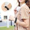 TENOC Scrunchie Keychain Wristlet, Soft Stretch Hair Tie Key Ring Bracelet, Elastic Keyring Wrist Strap for Women(Black)