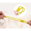 TENOC Silicone Cable Ties 10 Pcs Black Reusable Cable Holder Elastic Cord Straps Flexible Wire Organizer for Phone Tablet Charging Cable and Headset or Others(Yellow)
