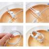 TENOC Silicone Cable Ties 10 Pcs Black Reusable Cable Holder Elastic Cord Straps Flexible Wire Organizer for Phone Tablet Charging Cable and Headset or Others(White)