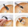 TENOC Silicone Cable Ties 10 Pcs Black Reusable Cable Holder Elastic Cord Straps Flexible Wire Organizer for Phone Tablet Charging Cable and Headset or Others(Black)