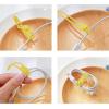 TENOC Silicone Cable Ties 10 Pcs Black Reusable Cable Holder Elastic Cord Straps Flexible Wire Organizer for Phone Tablet Charging Cable and Headset or Others(Yellow)