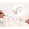 TENOC Silicone Cable Ties 10 Pcs Black Reusable Cable Holder Elastic Cord Straps Flexible Wire Organizer for Phone Tablet Charging Cable and Headset or Others(White)