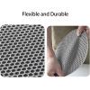 TENOC Silicone Non-Slip, Heat Resistant & Water-Trapping Trivet Mats for Water Glasses & Teacup & Coffee Cup & Dishes & Cookware, Multipurpose Kitchen Table Coaster, 3.5-Inch, Black(Gray)