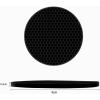 TENOC Silicone Non-Slip, Heat Resistant & Water-Trapping Trivet Mats for Water Glasses & Teacup & Coffee Cup & Dishes & Cookware, Multipurpose Kitchen Table Coaster, 3.5-Inch, Black(Black)