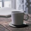 TENOC Silicone Non-Slip, Heat Resistant & Water-Trapping Trivet Mats for Water Glasses & Teacup & Coffee Cup & Dishes & Cookware, Multipurpose Kitchen Table Coaster, 3.5-Inch, Black(Gray)
