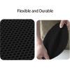 TENOC Silicone Non-Slip, Heat Resistant & Water-Trapping Trivet Mats for Water Glasses & Teacup & Coffee Cup & Dishes & Cookware, Multipurpose Kitchen Table Coaster, 3.5-Inch, Black(Black)