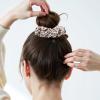 TENOC Soft Scrunchies, Christmas Styles Hair Ties Ponytail Holders for all Ages, 6 Pcs(Leopard Print)