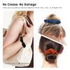 TENOC Soft Scrunchies, Christmas Styles Hair Ties Ponytail Holders for all Ages, 6 Pcs(Solid color)