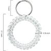TENOC Spiral Coil Keychain, Anti-lost Key Chain Holder Lanyard Cord for Sauna Outdoor Sports and Gym Pool(Clear)