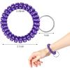 TENOC Spiral Coil Keychain, Anti-lost Key Chain Holder Lanyard Cord for Sauna Outdoor Sports and Gym Pool(M3)