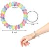 TENOC Spiral Coil Keychain, Anti-lost Key Chain Holder Lanyard Cord for Sauna Outdoor Sports and Gym Pool(Rainbow-light)