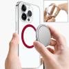TENOC Universal Metal Ring Sticker for Magnetic Charger Compatible with iPhone/Samsung/Android All Cellphones, Magnetic Mount/Phone Holder Conversion Accessories, 3Pcs, Black(3 x Red)