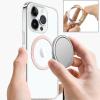 TENOC Universal Metal Ring Sticker for Magnetic Charger Compatible with iPhone/Samsung/Android All Cellphones, Magnetic Mount/Phone Holder Conversion Accessories, 3Pcs, Black(3 x Pink)