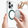 TENOC Universal Metal Ring Sticker for Magnetic Charger Compatible with iPhone/Samsung/Android All Cellphones, Magnetic Mount/Phone Holder Conversion Accessories, 3Pcs, Black(3 x Dark Green)