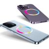 TENOC Universal Metal Ring Sticker for Magnetic Charger Compatible with iPhone/Samsung/Android All Cellphones, Magnetic Mount/Phone Holder Conversion Accessories, 3Pcs, Black(3 x Rainbow)