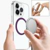 TENOC Universal Metal Ring Sticker for Magnetic Charger Compatible with iPhone/Samsung/Android All Cellphones, Magnetic Mount/Phone Holder Conversion Accessories, 3Pcs, Black(3 x Purple)