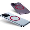 TENOC Universal Metal Ring Sticker for Magnetic Charger Compatible with iPhone/Samsung/Android All Cellphones, Magnetic Mount/Phone Holder Conversion Accessories, 3Pcs, Black(3 x Red)