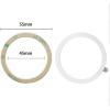 TENOC Universal Metal Ring Sticker for Magnetic Charger Compatible with iPhone/Samsung/Android All Cellphones, Magnetic Mount/Phone Holder Conversion Accessories, 3Pcs, Black(3 x White)
