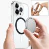 TENOC Universal Metal Ring Sticker for Magnetic Charger Compatible with iPhone/Samsung/Android All Cellphones, Magnetic Mount/Phone Holder Conversion Accessories, 3Pcs, Black(3 x (Black + Silver))