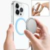 TENOC Universal Metal Ring Sticker for Magnetic Charger Compatible with iPhone/Samsung/Android All Cellphones, Magnetic Mount/Phone Holder Conversion Accessories, 3Pcs, Black(3 x Blue)