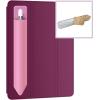 TENOC Universal Stylus Holder, Adhesive Pencil Protected Sleeve Case, Elastic Pens Holder Storage Pouch Pocket Compatible for Pencil Pro 2nd/1st & USB-C, 1 Pcs, Black(Pink x1)