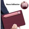 TENOC Universal Stylus Holder, Adhesive Pencil Protected Sleeve Case, Elastic Pens Holder Storage Pouch Pocket Compatible for Pencil Pro 2nd/1st & USB-C, 1 Pcs, Black(Grey+Pink)