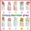 TENOC Vintage Flower Bookmark 20-Pieces Literature and Art, Natural Style Pagemakers Accessories for Women, Men, Child, Book Lovers, Increase Reading Interest Decoration