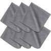 TENOC 6 Pack Microfiber Cleaning Cloths for Electronics, Camera Lenses, Eyeglasses, Cell Phone and Laptop Screens, Safe and Effective Wipe Kit, Gray (6″x6″)(Gray)