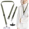 TENOC Adjust Length Phone Crossbody Strap, Detachable Cellphone Wrist Strap, Universal Phone Lanyard(Green)