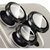 TENOC Camera Lens Protector for iPhone 11 Pro & iPhone 11 Pro Max & iPhone 12 Pro, 9H Tempered Glass Camera Screen Cover, Black Metal Individual Ring(Black)