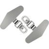 TENOC Metal Phone Tether Tab, Metal Phone Patch, Universal Cellphone Lanyard Pad for Full Phone Cases, 2 x Sliver(360° Rotation-silver)