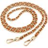 TENOC Metal Phone Wrist Strap, Universal Cellphone Lanyard with Tether Tab, Hands-Free Anti Theft Phone Chain Wristlet(C-brown)