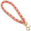 TENOC Metal Phone Wrist Strap, Universal Cellphone Lanyard with Tether Tab, Hands-Free Anti Theft Phone Chain Wristlet(W-pink)