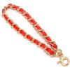 TENOC Metal Phone Wrist Strap, Universal Cellphone Lanyard with Tether Tab, Hands-Free Anti Theft Phone Chain Wristlet(W-red)