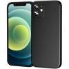 TENOC Phone Case Compatible for iPhone 12 6.1 Inch, Slim Fit Cases Soft TPU Bumper Protective Cover, Black