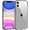 TENOC Phone Case Compatible with iPhone 13 & iPhone 14, Black Case Anti-Fingerprint Protective Bumper Matte Cover for 6.1 Inch(Clear Gray)