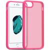 TENOC Phone Case Compatible with iPhone SE (2nd 2020 and 3rd 2022 Generation) & iPhone 7 & iPhone 8, Clear Case Shockproof Protective Bumper Slim Cover for 4.7 Inch(Translucent Hot Pink)