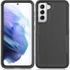 TENOC Phone Case for Samsung Galaxy S23 FE, Clear Case Shockproof Protective Bumper Slim Cover(Black Solid)
