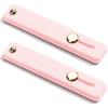 TENOC Phone Grip 2 Pieces Black Universal Sticky Finger Strap Holder for Smartphone or Cell Phone Case(A2-Pink)