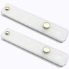 TENOC Phone Grip 2 Pieces Black Universal Sticky Finger Strap Holder for Smartphone or Cell Phone Case(A2-White)