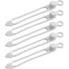 TENOC Silicone Cable Ties 10 Pcs Black Reusable Cable Holder Elastic Cord Straps Flexible Wire Organizer for Phone Tablet Charging Cable and Headset or Others(White)
