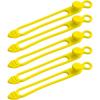 TENOC Silicone Cable Ties 10 Pcs Black Reusable Cable Holder Elastic Cord Straps Flexible Wire Organizer for Phone Tablet Charging Cable and Headset or Others(Yellow)