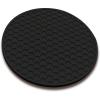 TENOC Silicone Non-Slip, Heat Resistant & Water-Trapping Trivet Mats for Water Glasses & Teacup & Coffee Cup & Dishes & Cookware, Multipurpose Kitchen Table Coaster, 3.5-Inch, Black(Black)