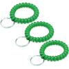 TENOC Spiral Coil Keychain, Anti-lost Key Chain Holder Lanyard Cord for Sauna Outdoor Sports and Gym Pool(Deep Green)