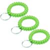 TENOC Spiral Coil Keychain, Anti-lost Key Chain Holder Lanyard Cord for Sauna Outdoor Sports and Gym Pool(Light Green)