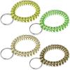 TENOC Spiral Coil Keychain, Anti-lost Key Chain Holder Lanyard Cord for Sauna Outdoor Sports and Gym Pool(M2)