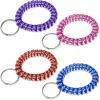TENOC Spiral Coil Keychain, Anti-lost Key Chain Holder Lanyard Cord for Sauna Outdoor Sports and Gym Pool(M3)